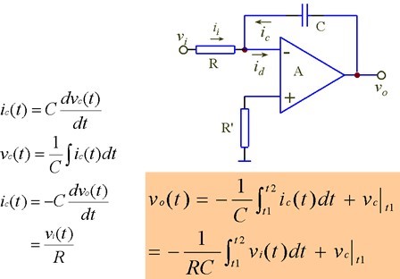基本积分电路 (基本积分电路中的电容器接在电路的)